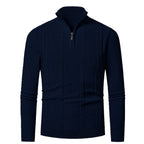 Herren Strickpullover mit Halb-Zip und strukturiertem Muster R&B