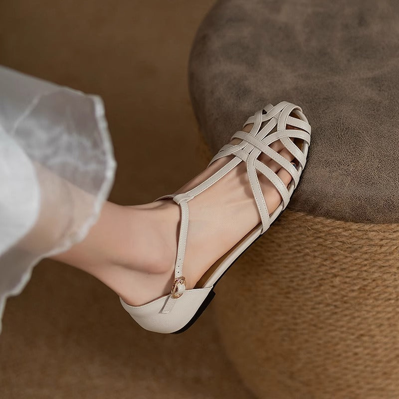 Damen Bequeme Sandalen mit offenem Zehenbereich und elegantem Riemchen-Design R&B