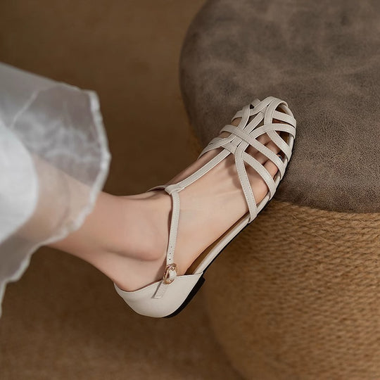 Damen Bequeme Sandalen mit offenem Zehenbereich und elegantem Riemchen-Design R&B