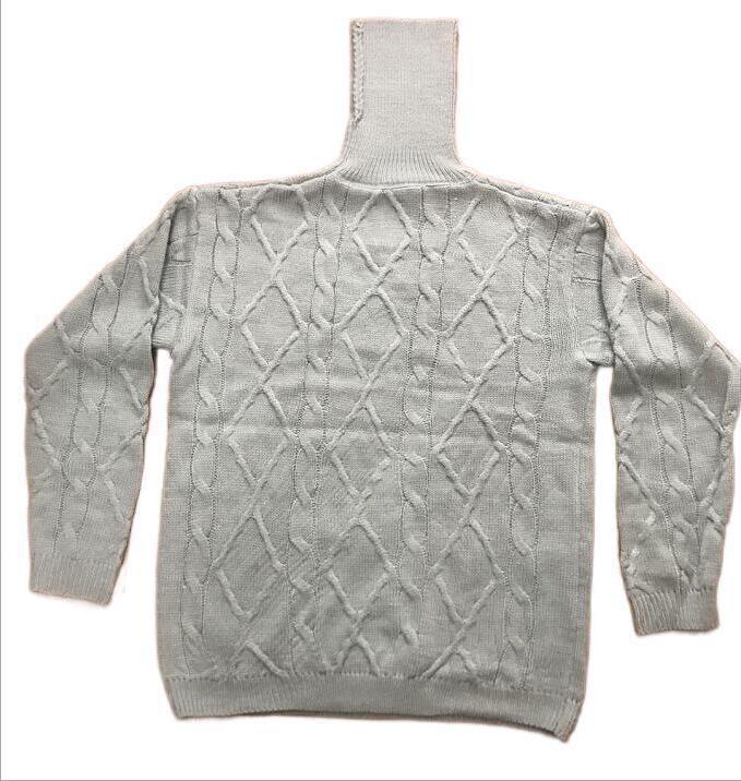 Herren Strickpullover mit hohem Kragen und strukturiertem Zopfmuster R&B