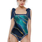 Damen Badeanzug mit elegantem Wickelrock R&B 1782104434