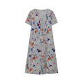 Damen Maxikleid mit floralem Design und weiten Ärmeln