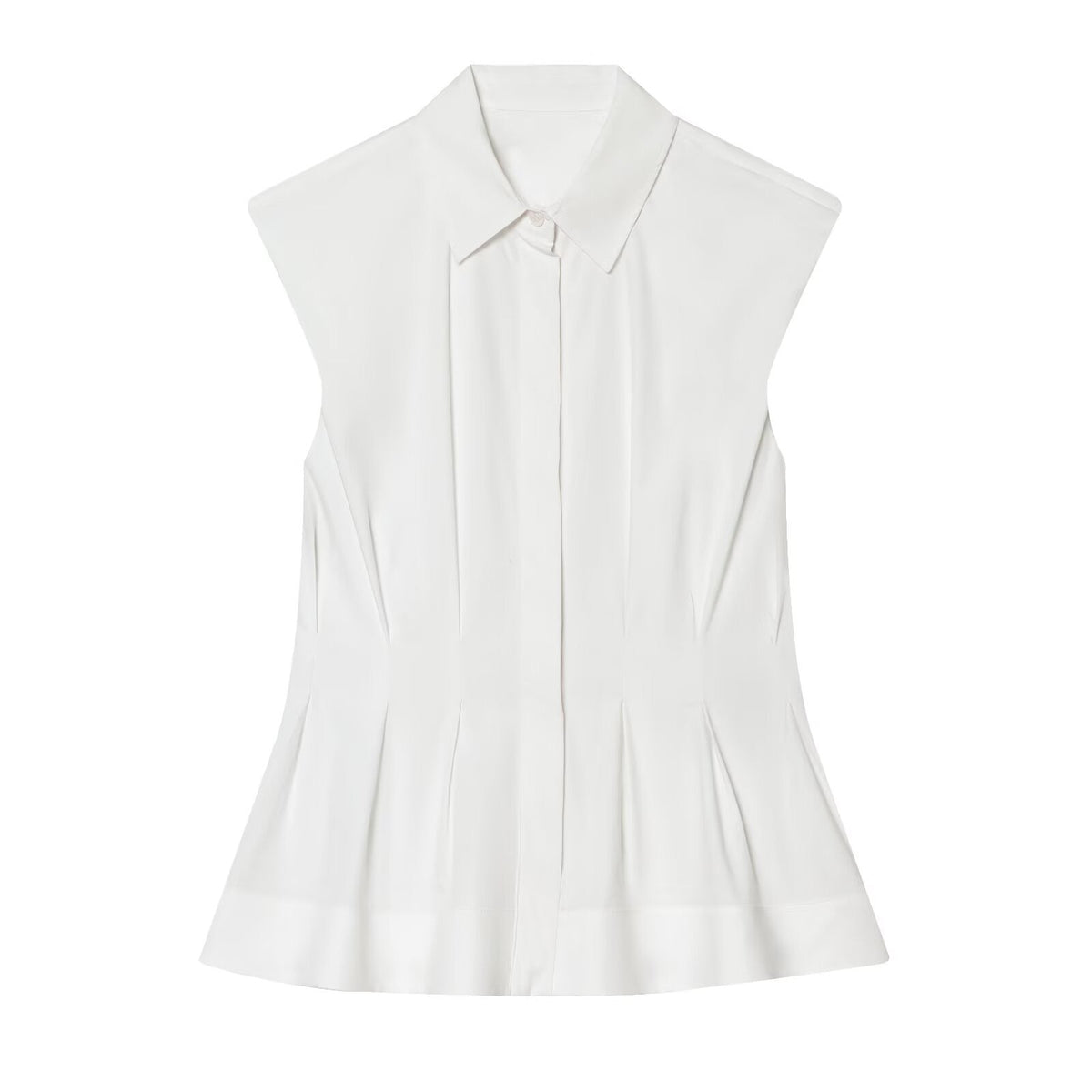 Damen ärmellose Bluse mit modernem Schnitt R&B