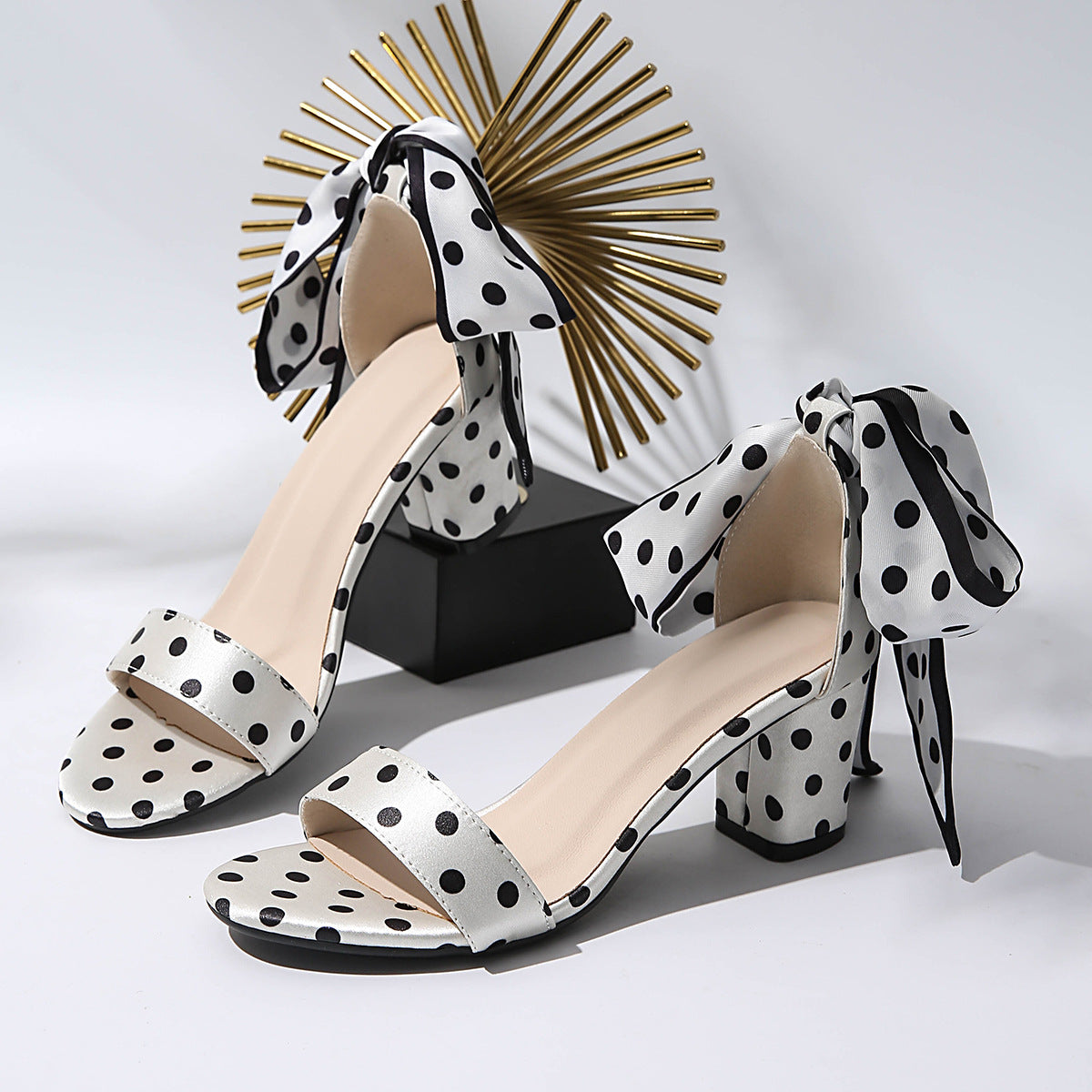 Damen High-Heels mit verspieltem Schleifendesign und elegantem Blockabsatz R&B