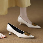 Damen elegante spitze Pumps mit modischem Absatz R&B