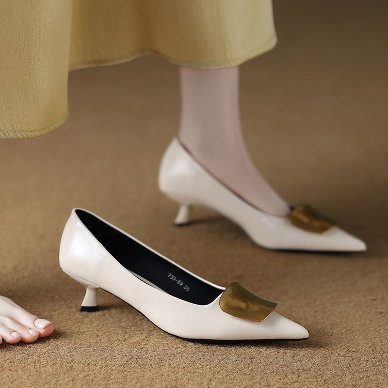 Damen elegante spitze Pumps mit modischem Absatz R&B