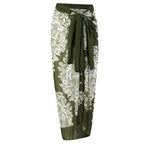 Damen Badeanzug mit modischem Wickelrock und floralem Design R&B