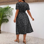 Damen Midi-Kleid mit Blumenmuster und vorteilhaftem Schlitz R&B