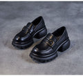 Damen Elegante und moderne Loafers mit robustem Plateau-Heel