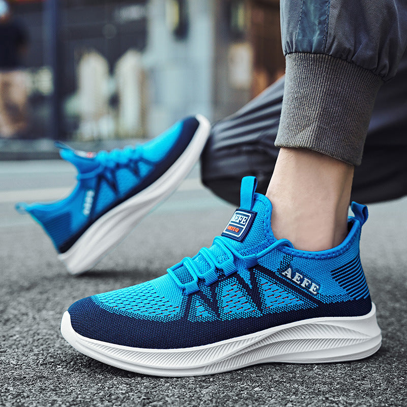 Damen Sportliche Strick-Sneakers mit rutschfester Sohle und atmungsaktivem Obermaterial R&B