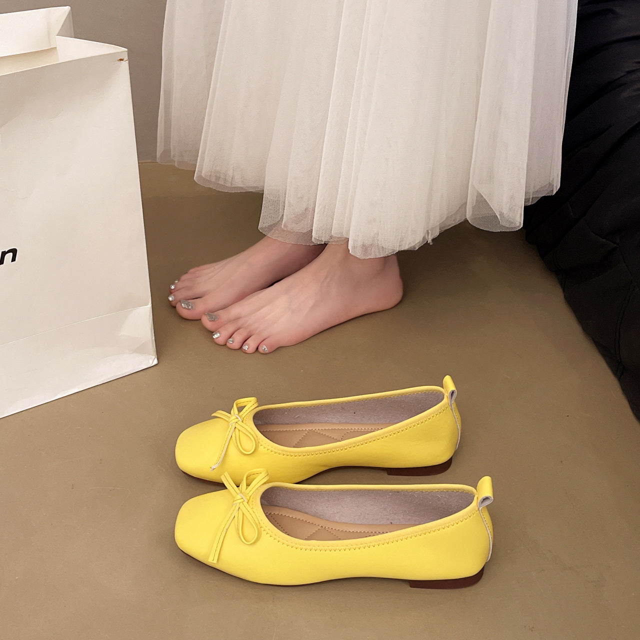 Damen Ballerinas mit süßem Schleifen-Design und komfortabler Sohle EB