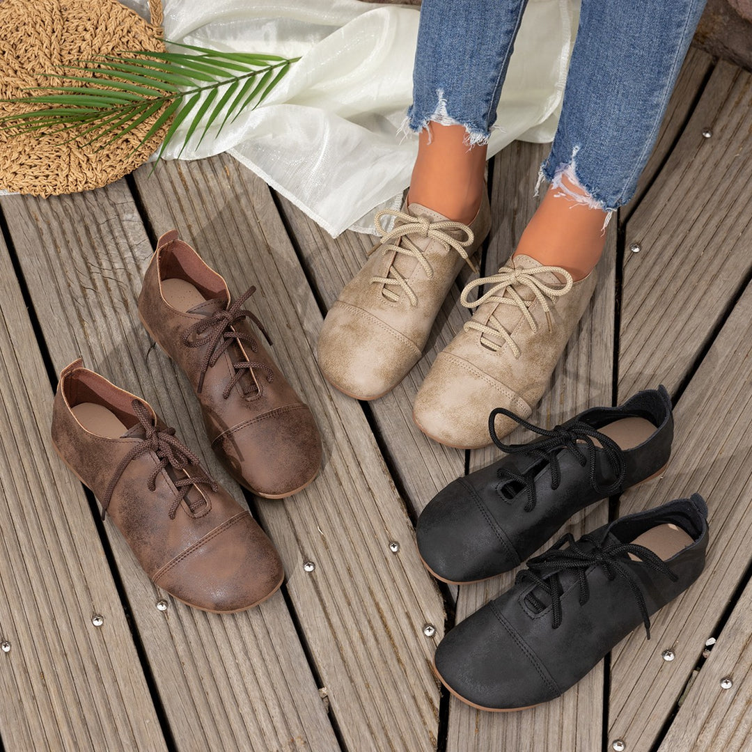 Damen Komfortable Schnürschuhe mit weichem Obermaterial R&B