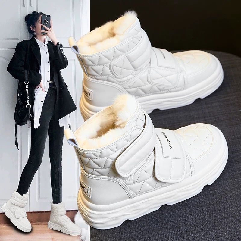Damen Gefütterte Winterstiefel mit verstellbarem Klettverschluss und stylischem Design R&B