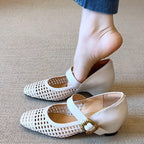 Damen Ballerinas mit stilvollem Riemchen und luftiger Schnüroptik R&B