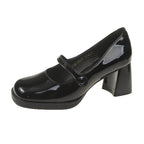 Damen elegante Pumps mit breitem Absatz R&B