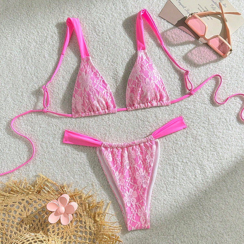 Damen Triangel-Bikini mit eleganten Spitze-Details R&B