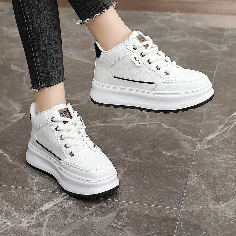 Damen modische High-Top Sneaker mit dämpfender Sohle und atmungsaktiver Obermaterialstruktur R&B