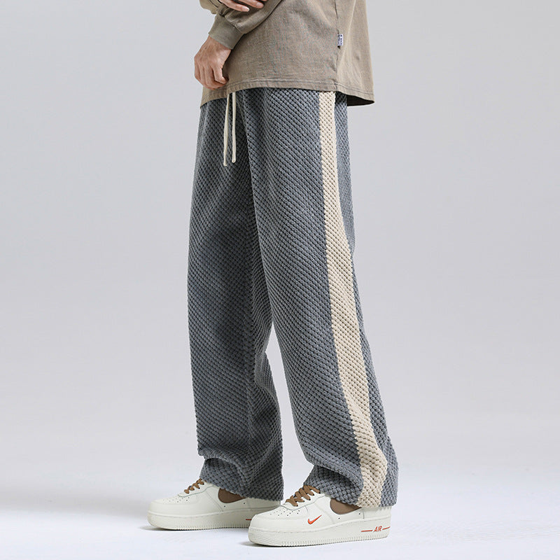 Damen Freizeithose mit strukturiertem Gewebe und seitlichem Streifen R&B