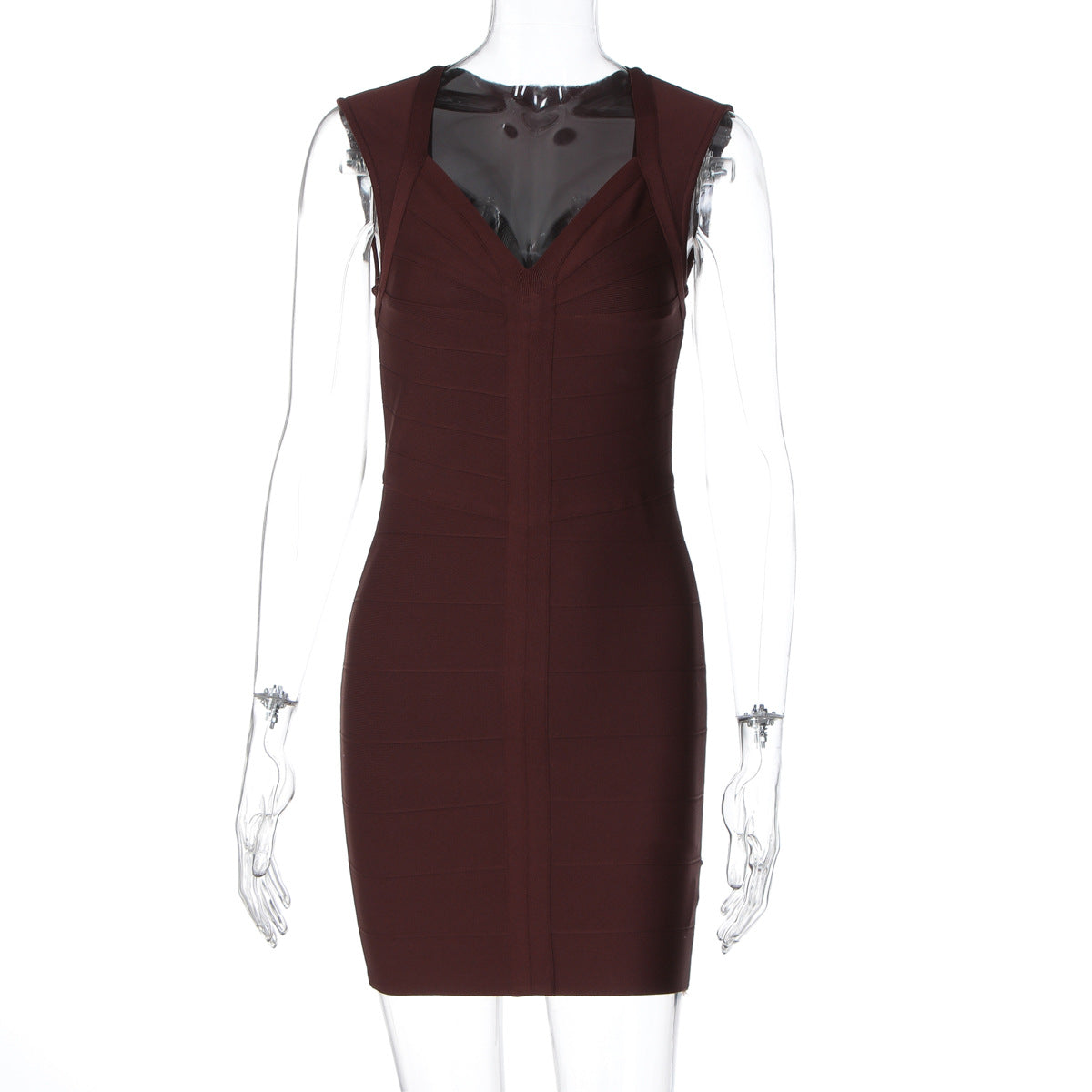 Damen Etuikleid mit transparentem Brustbereich R&B