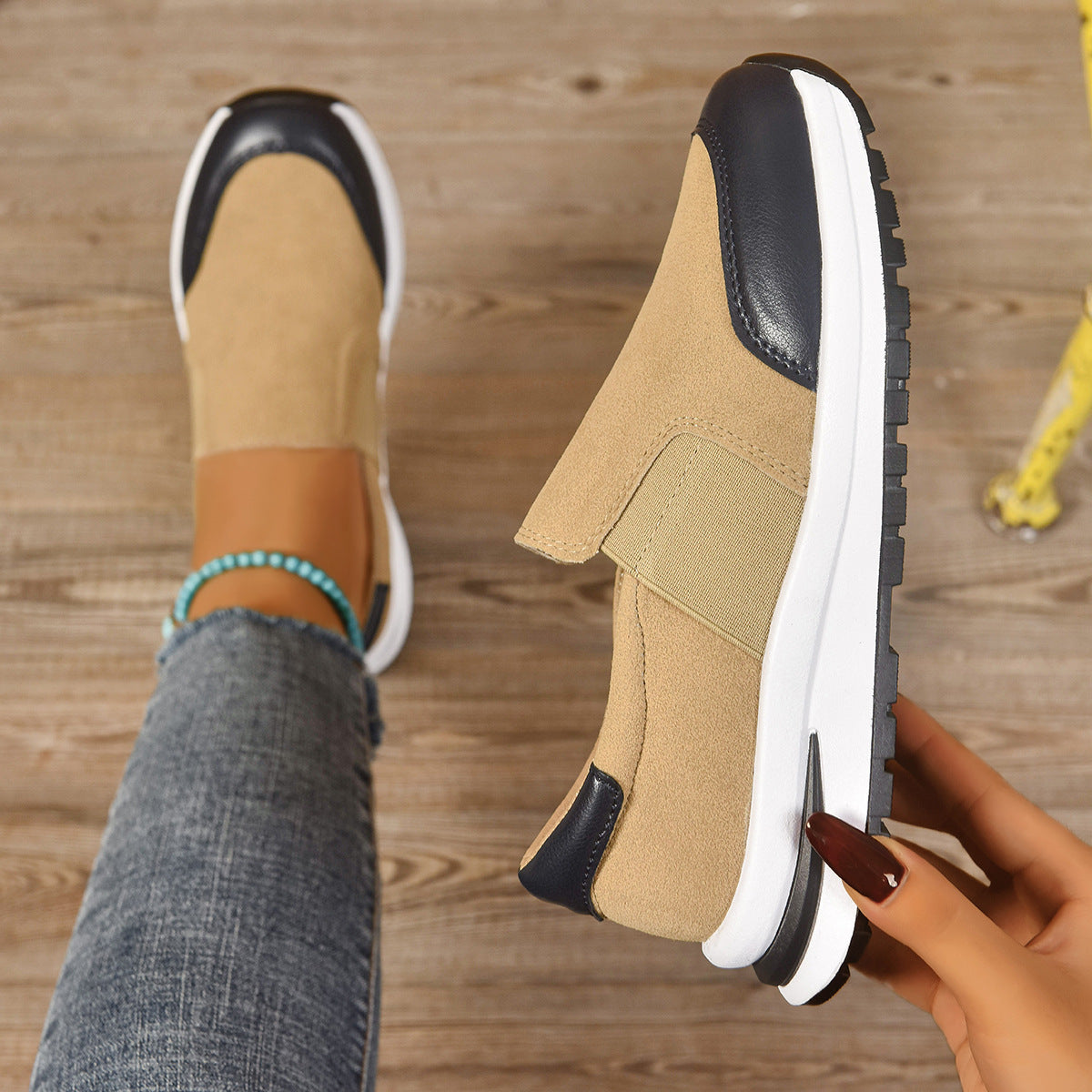 Damen Slip-On Sneakers mit vielseitigem Komfort und atmungsaktiver Struktur R&B
