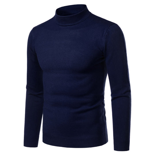 Herren warme Rollkragenpullover aus feinem Strickmaterial R&B