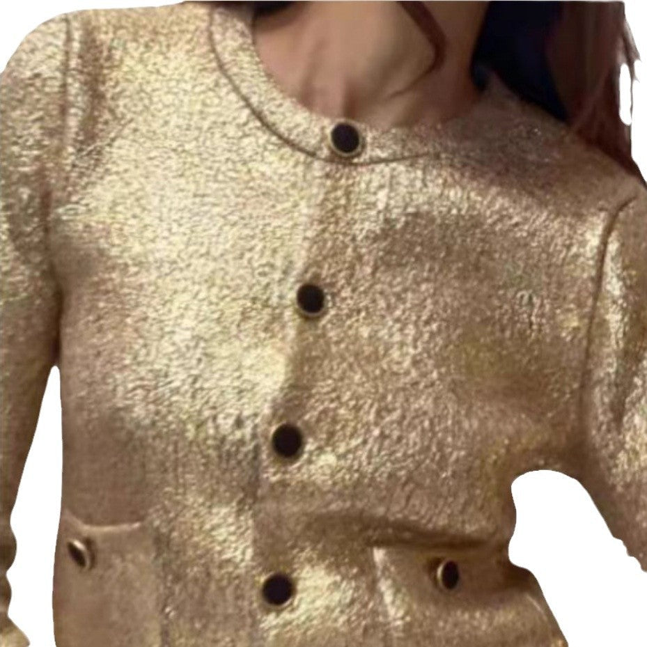 Damen Elegante Strickjacke mit luxuriösem Glitzer und praktischen Taschen R&B