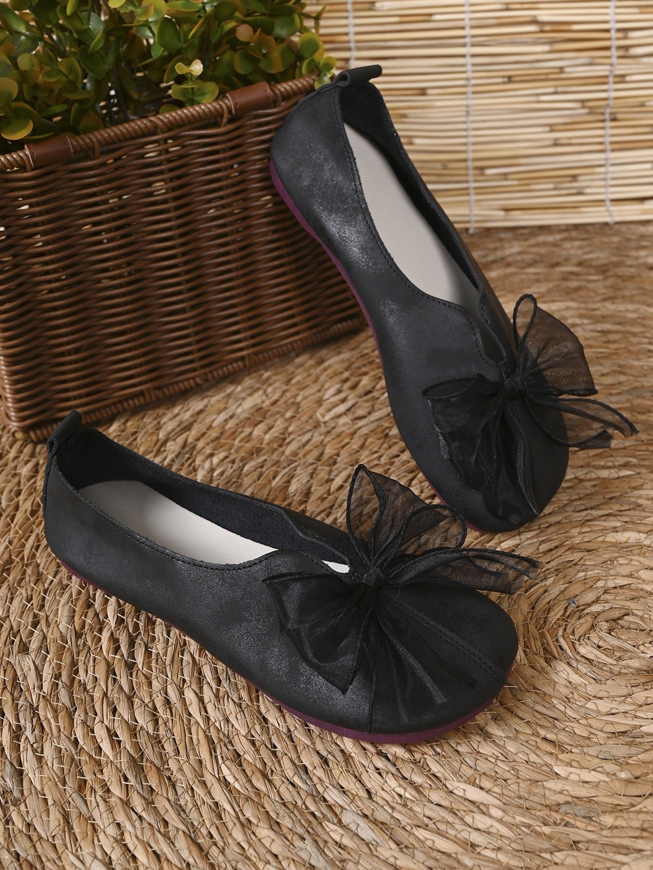 Damen Ballerinas mit dekorativem Schleifen-Detail R&B