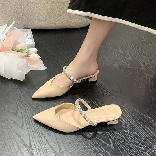 Damen elegante Slingback-Pumps mit funkelndem Riemen R&B