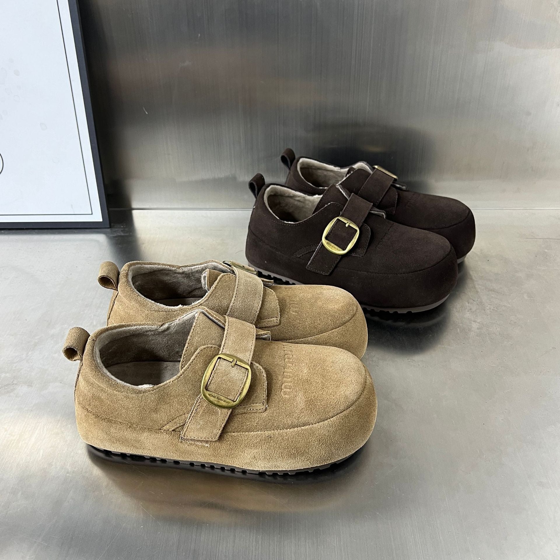 Damen Clogs mit praktischem Schnallenverschluss und bequemem Innenfutter R&B