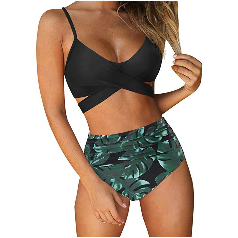 Damen Crop-Top Bikini-Set mit geflochtenem Design R&B