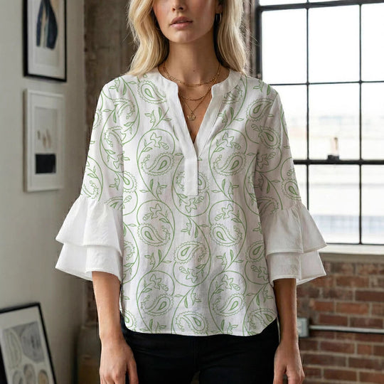 Damen Bluse mit wunderschönen floralem Design R&B