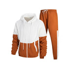 Herren modischer Trainingsanzug mit leistungsstarkem Funktionsmaterial und stylischem Blockdesign R&B