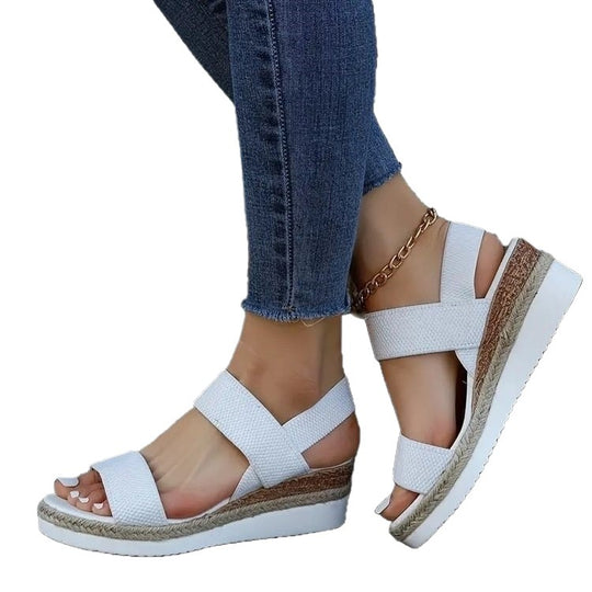 Damen Wedge-Sandaletten mit dekorativem Schleifendetail R&B