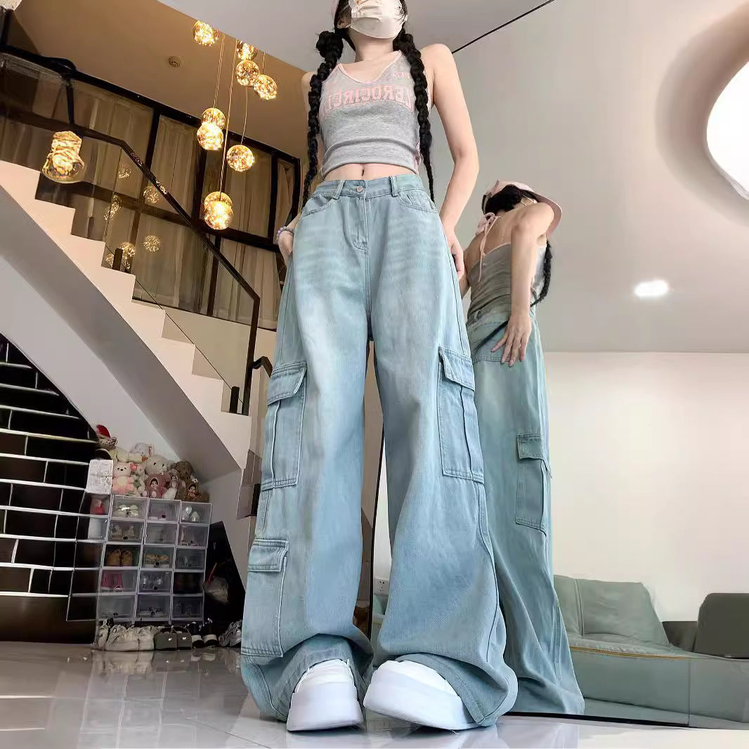 Damen Cargohose mit weitem Bein und praktischen Taschen R&B