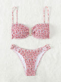 Damen Push-Up-Bikini-Set mit raffinierter Raffung