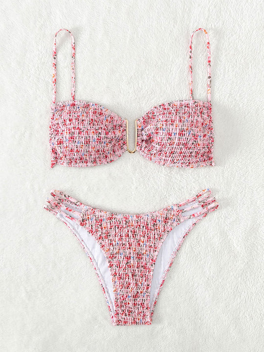 Damen Push-Up-Bikini-Set mit raffinierter Raffung R&B