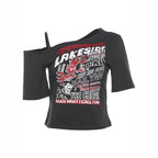 Damen Oversized T-Shirt mit kreativem Grafikdruck und lässiger Passform R&B