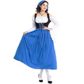 Damen nan RenaissancR&Bauernkleid mit geschnürtem Mieder, schulterfreiem Carmen-Oberteil und weitem Rock R&B