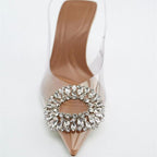 Damen transparente Pumps mit glamourösen Kristalldetails R&B