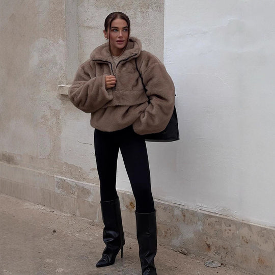 Damen Kuschelige Steppjacke R&B