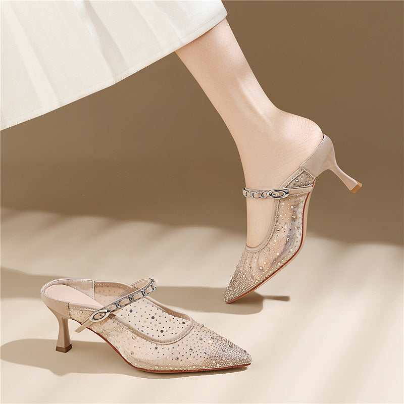 Damen Elegante Slingback-Pumps mit modischen Applikationen R&B