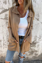 R&B | Turtleneck Knopf Strickstrickjacke Jacke