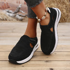 Damen Atmungsaktive Slip-On Sneakers mit flexiblem Gummizug R&B