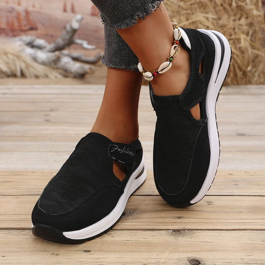 Damen Atmungsaktive Slip-On Sneakers mit flexiblem Gummizug R&B