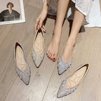 Damen Ballerinas mit funkelnden Perlen- und Strassdetails