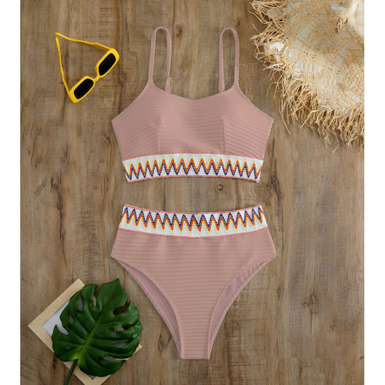 Damen Bunt gemusterter Bikini R&B