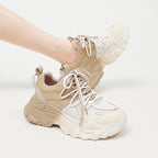 Damen Chunky Sport-Sneaker mit atmungsaktivem Obermaterial und elastischem Schnürsystem R&B