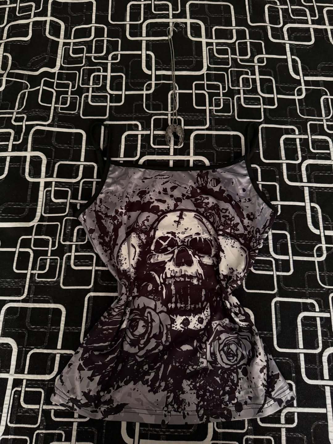 Damen lässiges Tank-Top mit Schädel-Design R&B