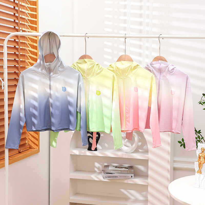 Damen nan leichte UV-Schutz Kapuzenjacke aus Funktionsstretch mit durchgehendem Reißverschluss und Raglanärmeln R&B