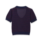 Damen Kurzarm Pullover mit strukturiertem GewR&Be R&B